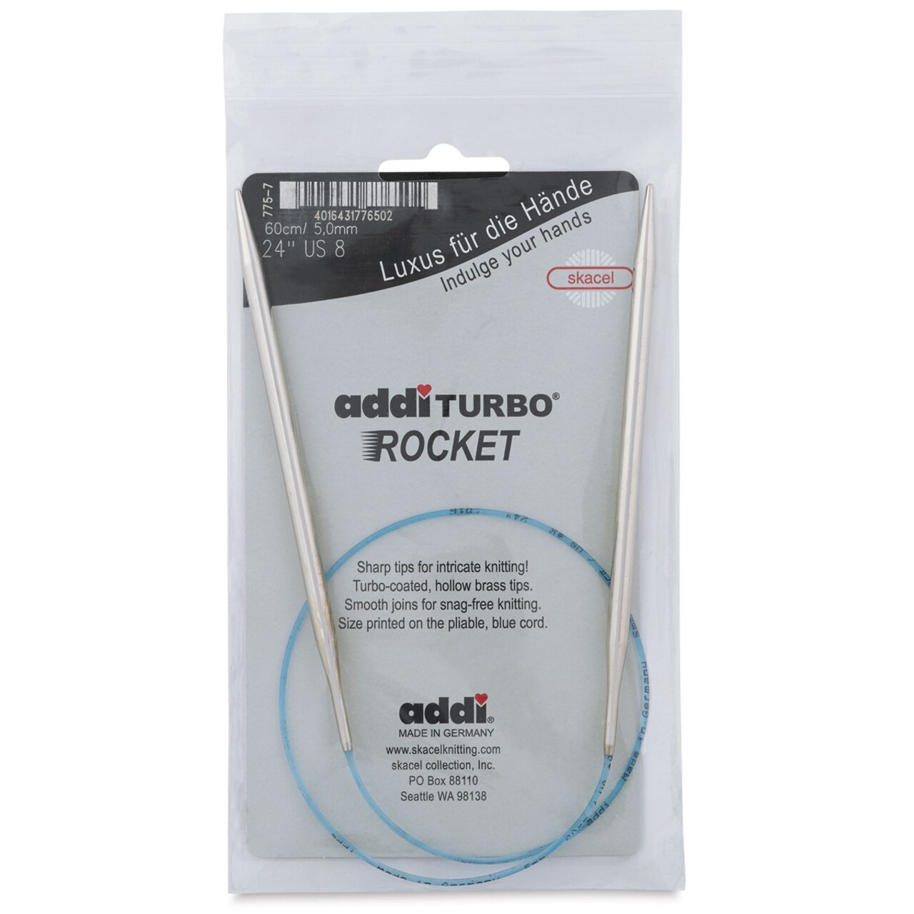 Addi Turbo Rocket Circular Knitting Needles - Size 8, 24" Length